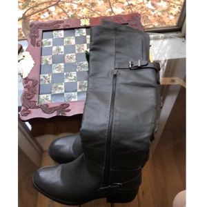Grey knee high boots size 7